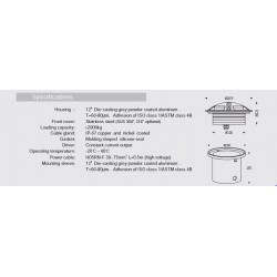 Encastré de route Led Etanche IP68 5W Blanc Froid 220 240 VAC