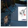 Spot Led Encastré Inox Jardin enterré Inground Underground 24V 1W Blanc Froid