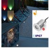 Spot Led Encastré Inox Jardin enterré Inground Underground 24V 3W RGB