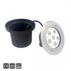 Spot Led Encastré Inox Jardin enterré Inground Asymétrique 220V 6X2W Blanc Froid